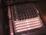 The RAM slots. 2 x 64MB in this unit